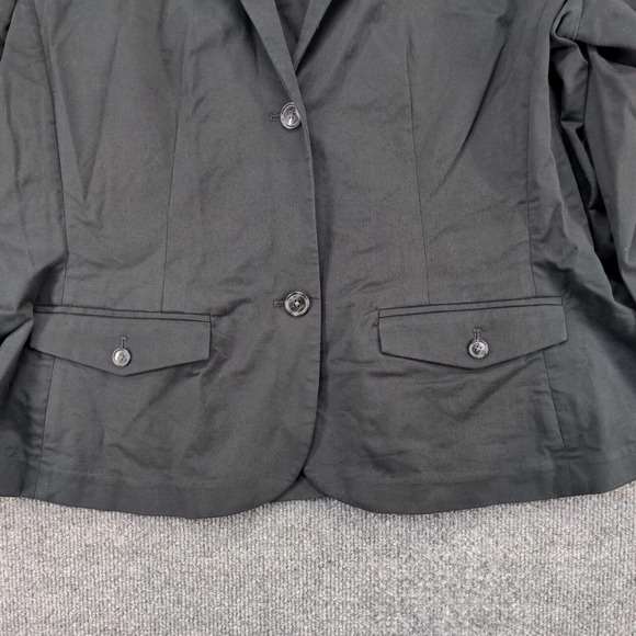 Eddie Bauer Women's Blazer Jacket Black 20 2 Button Long Sleeve Lined Career - Picture 4 of 14